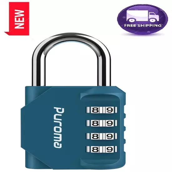 1 Pack Combination Lock 4 Digit Locker Lock Outdoor Waterproof Padlock for Schoo