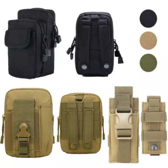 3 Types Tactical Waist Bags Fanny Molle Pouches Sundries Bag Carry Mobiles Knife