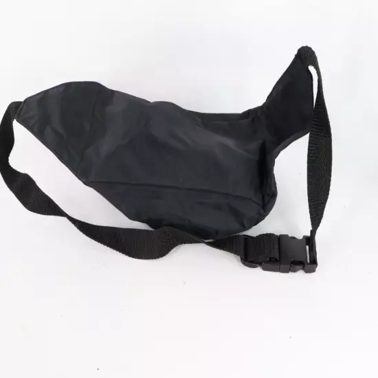 Vintage 90s Streetwear Lazer Sport Spell Out Belted Fanny Pack Waist Bag Black