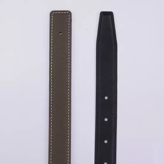 24mm H Belt Full Grain Cow Leather Replacement Belt Without Buckle