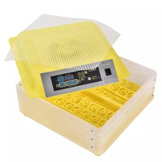 96 Eggs Digital Incubator Automatic Turning Temperature Control Chicken Duck New