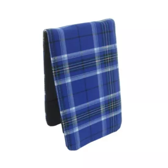 Sunfish Golf Scorecard Yardage Book Holder Blue Tartan Plaid 