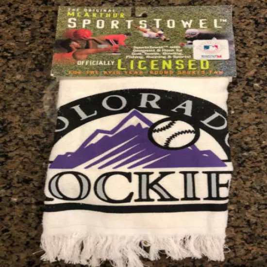 New! MLB Colorado Rockies. Golf Sport Towel w/ Grommet & Hook McArthur Sports