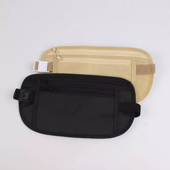 Invisible Travel Waist Packs Pouch for Passport Hidden Security Money Belt Bag