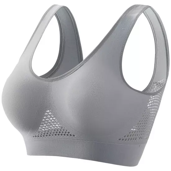 Womens Sports Bra Seamless Wirefree Breathable Yoga Bra Comfort Sleep Bra