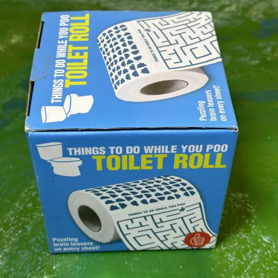 Things to do While you Poo Toilet Paper Roll Thumbs Up Novelty White Elephant