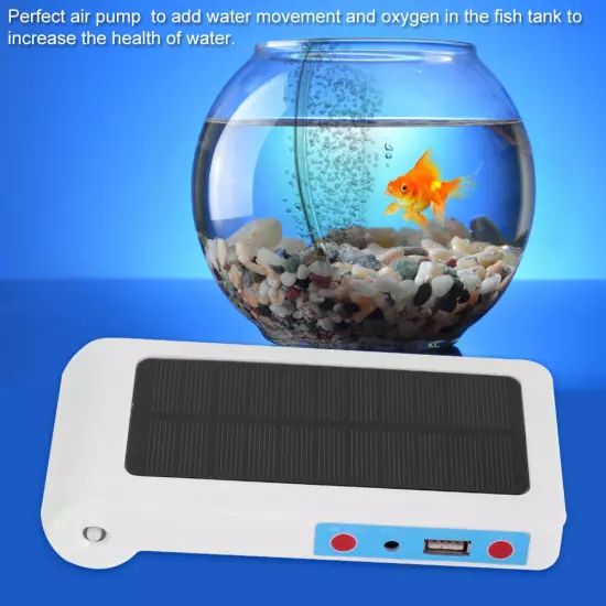 Solar Powered Waterproof USB Oxygenator Aerator Air Pump Oxygen For Outdoor P AN