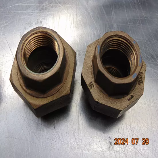 (1) 1" Inch Red Brass Threaded Union PIPE FITTING