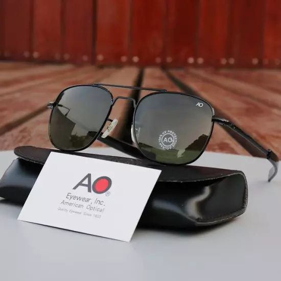 Pilot AO Sunglasses Men Top Quality Brand Designer AGX Tempered Glass Lens Sun