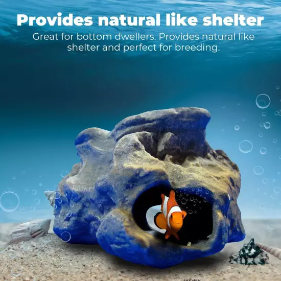 DR. Moss Aquarium Decorations Cichlid Stone Marine Rock Cave Decor Decorative...