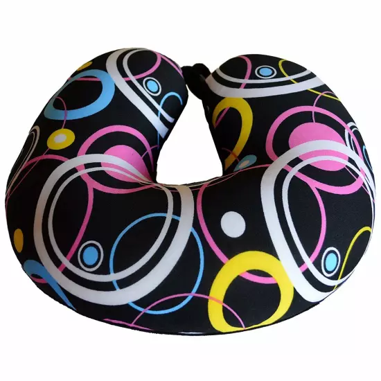 Colorful U Shaped Travel Pillow Neck Support Head Rest Airplane Sleep Cushion