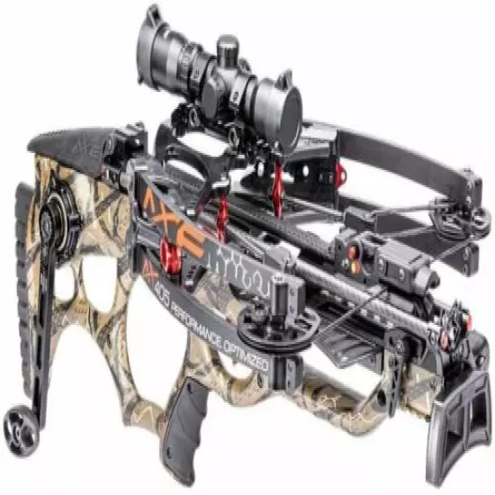 AXE AX405 Crossbow with Multi-Range Reticle Scope and 3 Bolts - Black (AX40001)