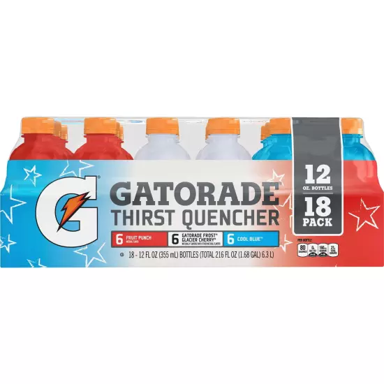 Thirst Quencher Fruit Punch, Glacier Cherry, Cool Blue Sports Drink Va