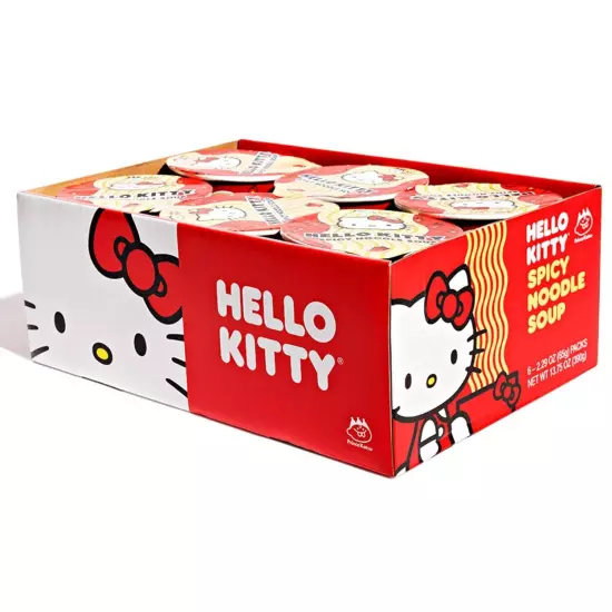 Hello Kitty Instant Ramen Noodle Cup |6 Pack Vegan Spicy Flavor | Premium... 