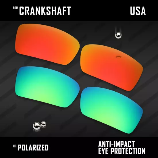 Anti Scratch Polarized Replacement Lenses for-Oakley Crankshaft OO9239 Options