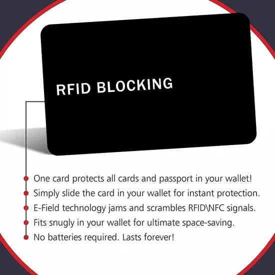 RFID Blocking Card Slim RFID Card Blocker NFC Contactless Card Wallet Protector