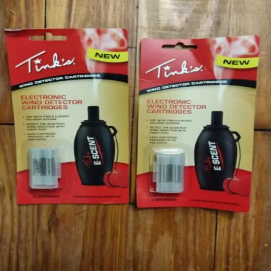 Lot Of 2 Tink's Electronic Wind Detector Cartridges Brand New Sealed