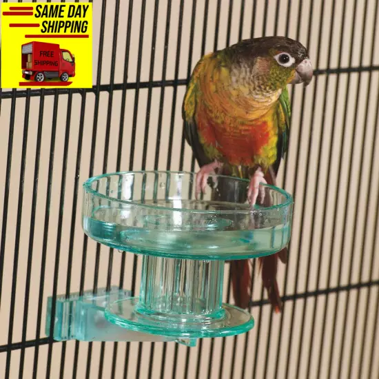 Lixit Quick Lock Bird Cage Bath for Lovebirds, Canaries, Finches, Parakeets, and