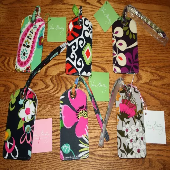 Vera Bradley LUGGAGE TAG laminated travel suitcase ID case gift card holder NEW