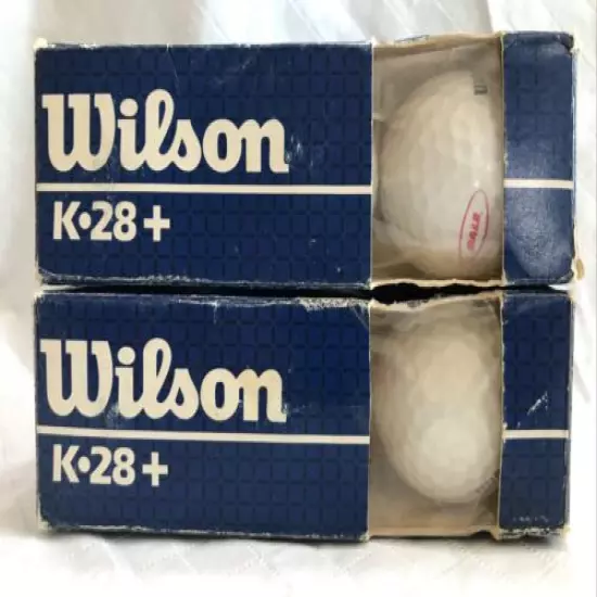 Vtg Wilson K-28+ Golf Balls 2 Sleeve Balls #3 & #4 White Unused NOS