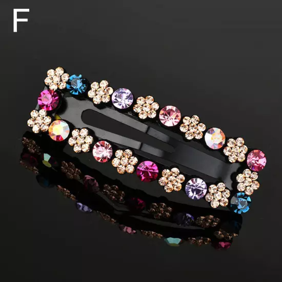 Women Girls Bling Crystal Hairpins Rhinestone Hair Clip Pins Barrettes Headwear