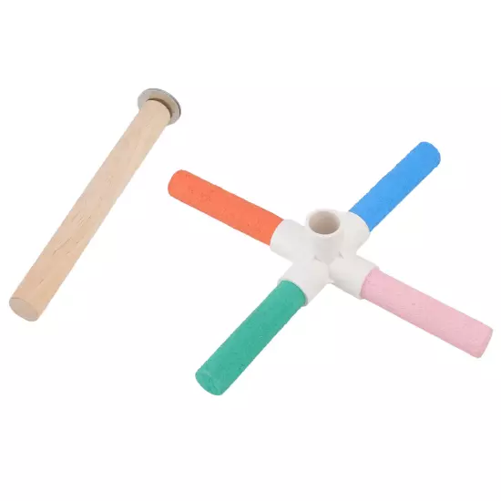  Cross Stand Stick Colorful Safe Healthy Matte Bird Cage Perch Stick W AD5