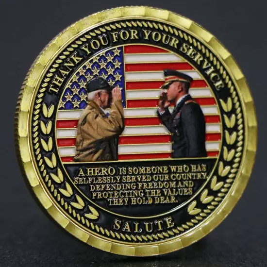 Thank You for Your Service Veteran Coin Military Gratitude Challenge Coins