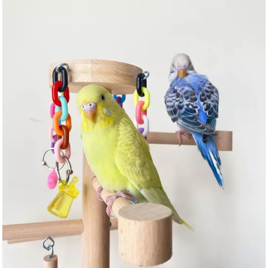 Wood Bird Playground Tabletop Parrots Playgyms Conures Play Stands Perches Pr...