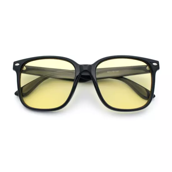 Retro Hipster Photochromic Lens Oversize Horn Rim Plastic Sunglasses