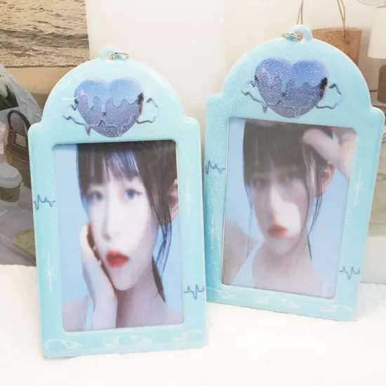 Cute Photocard Holder Idol Photo Case ID Card Cover Keychain Bag Pendant `