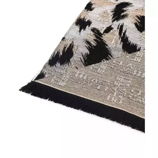 Cavalli Class Luxurious Animal Print Wool-Blend Scarf - Scarves & Shawls -