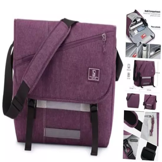  Messenger Bag for Women Laptop Crossbody Bags Men Casual 15.6 Inch Purple