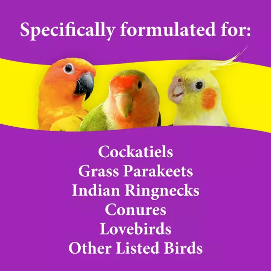 3-D Pet Products Premium Cockatiel Mix Bird Food Seeds, with Probiotics, 9 lb