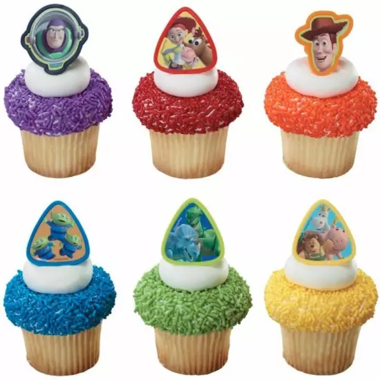 Disney Toy Story Shaped Cupcake Rings (24ct) Party Supplies Cake Toppers Favors