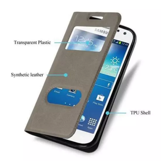 Case for Samsung Galaxy S4 Phone Cover Protection Window Book Wallet