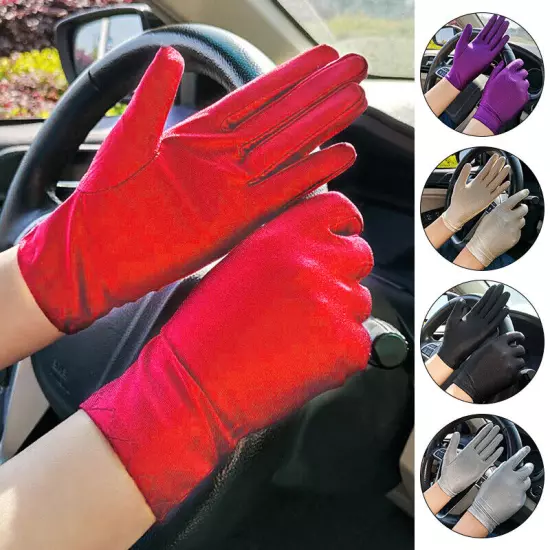 Women Spandex Driving Gloves Show Etiquette Sunscreen Cotton Thin Gloves