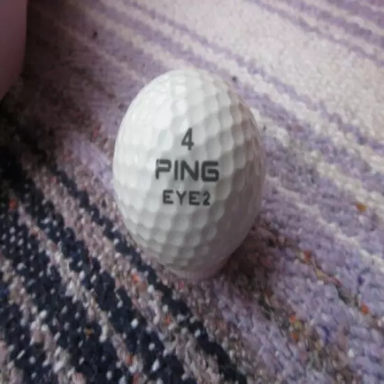 Nice! Vintage Ping Eye 2 #4 pink & white Golf Ball TwoTone Ping EUC