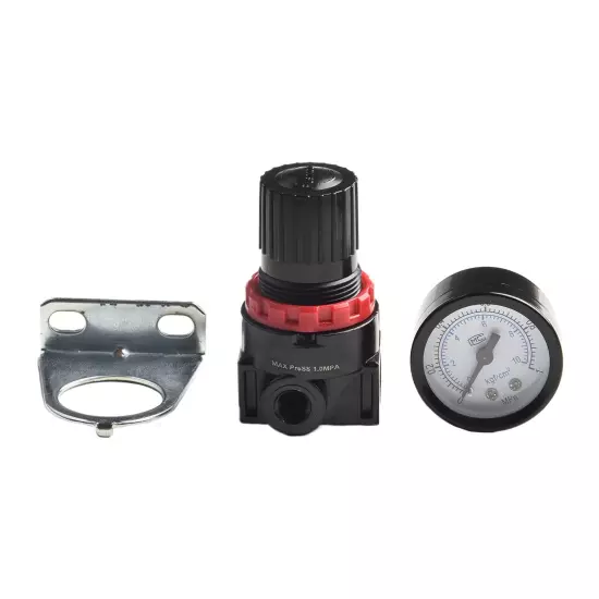 Black Color AR2000 Regulator 1/4'' Air Regulator Adjustable Pressure Range