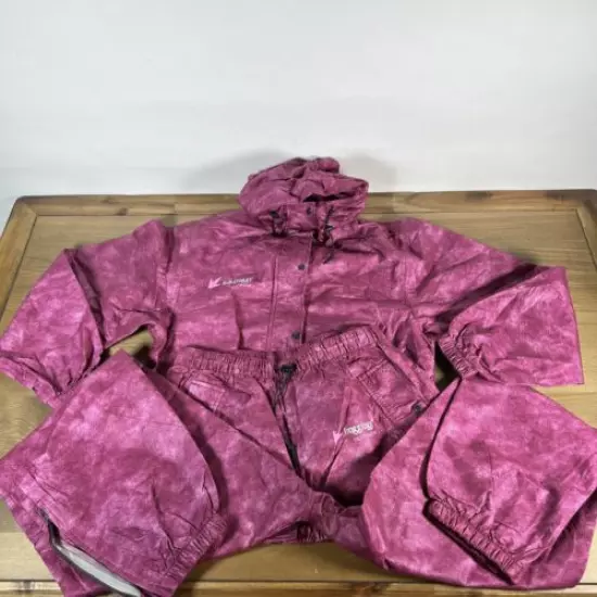 Frogg Toggs Waterproof Breathable Rain Suit Maroon Raspberry Size Medium M