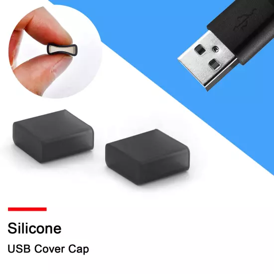 USB Cover Cap 20 Pcs Silicone USB Type a Male Plug Anti-Dust Protector Caps