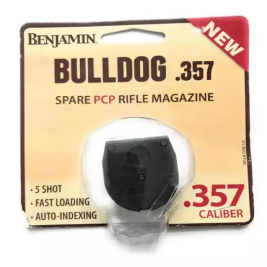 Benjamin Spare PCP Rifle Magazine 5 Shot Auto Indexing, For 3.57 Caliber, Black