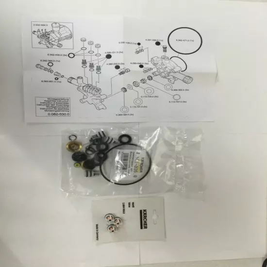 Genuine OEM Karcher 2.884-214.0 Pump Set Rebuild Kit 28842140