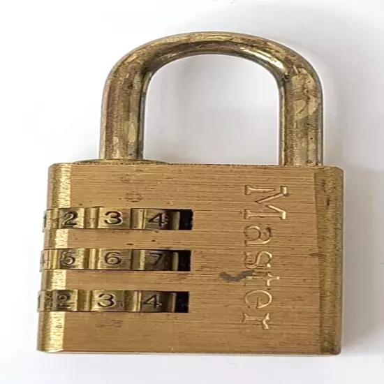 Padlock 3 dial resettable combination brass master lock