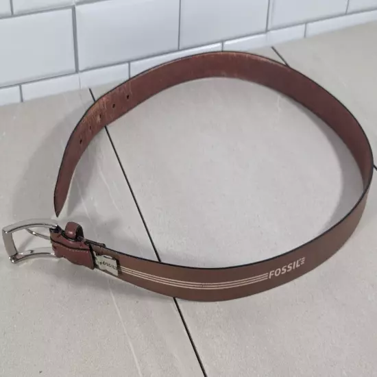 Fossil Genuine Brown Leather Men's Belt Sz 36 MB4239 222 132574