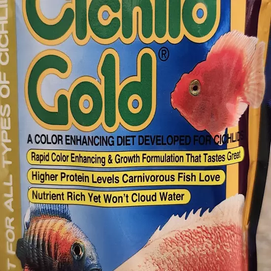 Hikari Cichlid Gold Sinking Pellet Medium 12 oz for 6"+ Fish Tank Aquarium Food