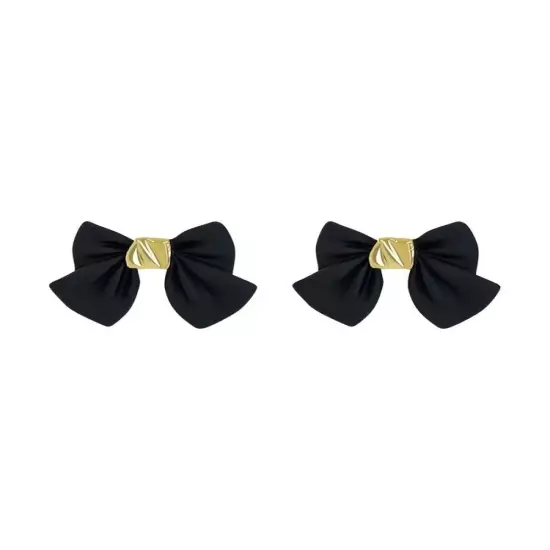 Fashion 18k Gold Plated Bow Stud Earrings Womens Girls Jewellery Party Red/Black