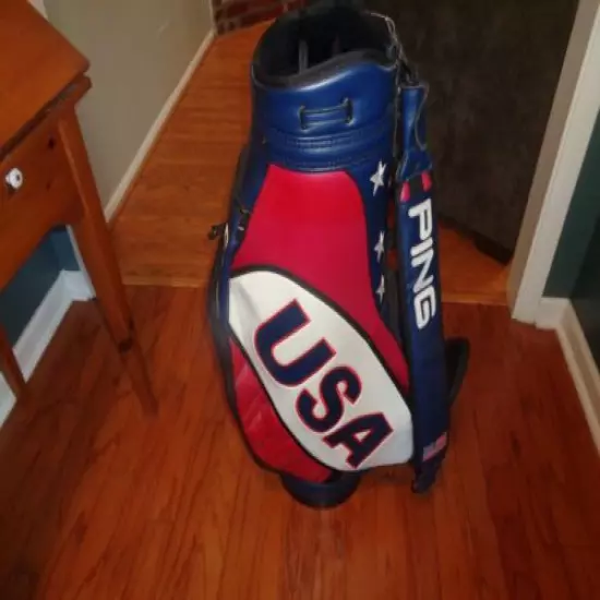 RARE Ping Red White and Blue U.S.A. Caddy Bag