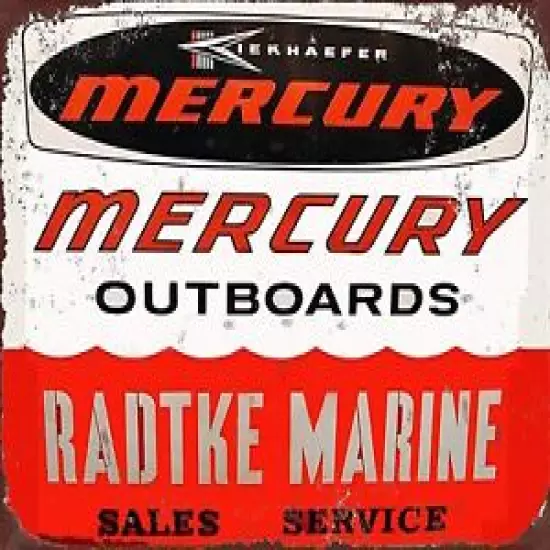 Mercury Outboards Marina Boating Fishing Outdoors Metal Sign 8 x 12 Inches