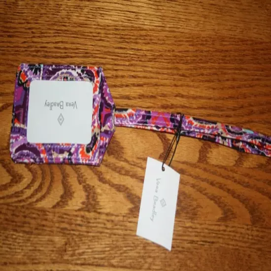 Vera Bradley LUGGAGE TAG ICONIC laminated travel suitcase ID case RETIRED NEW