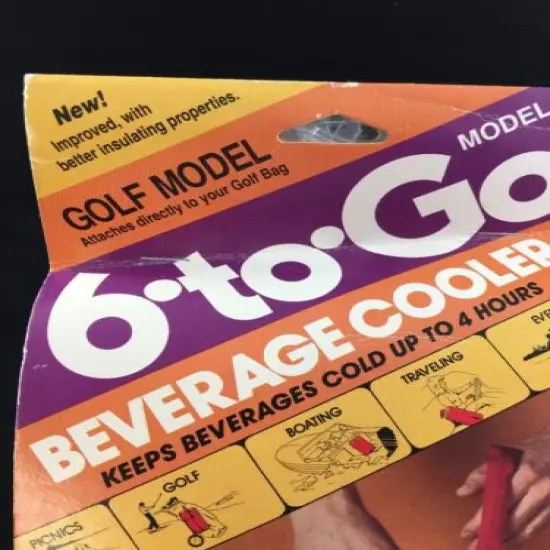 6 To Go Model 2 Beverage Cooler Golf Model Vintage New NOS